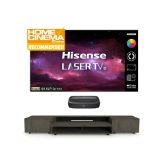 Hisense 120L9 120" Triple Laser TV With Kinetik KLIF-UST1CS(GDO) UST Centre and Sides Denver Oak